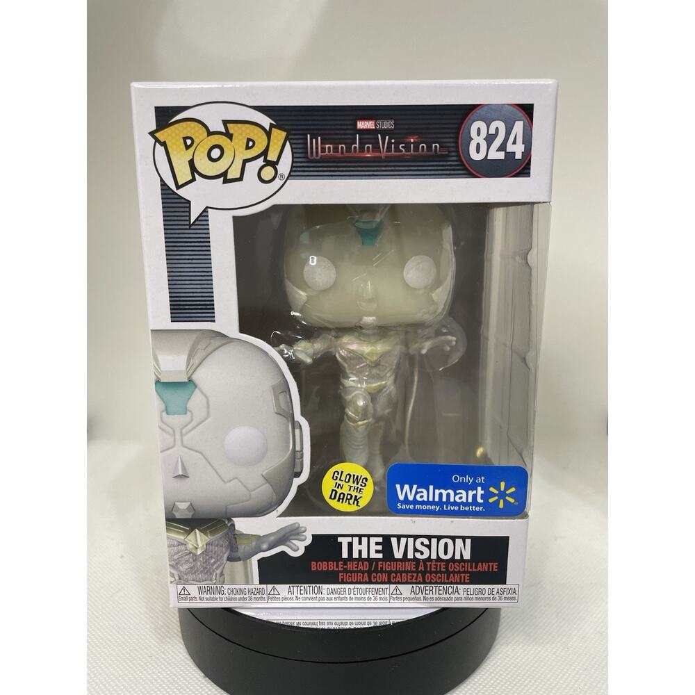 Funko Pop The Vision 824 Marvel Wandavision GITD Walmart Exclusive